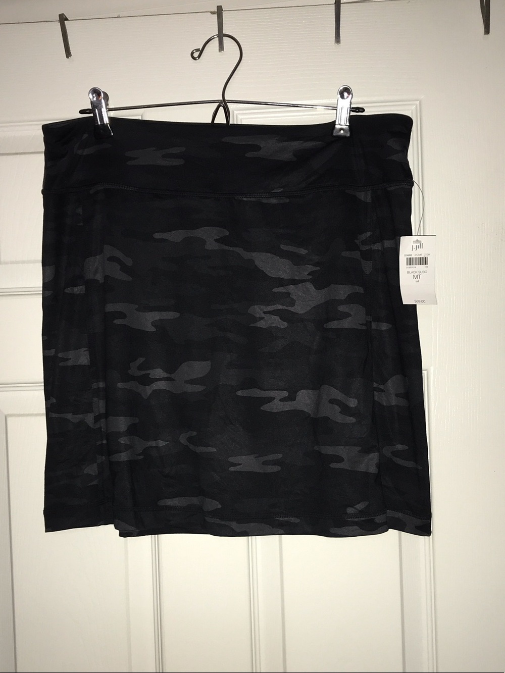 J. Jill Black Camo Pencil Skirt